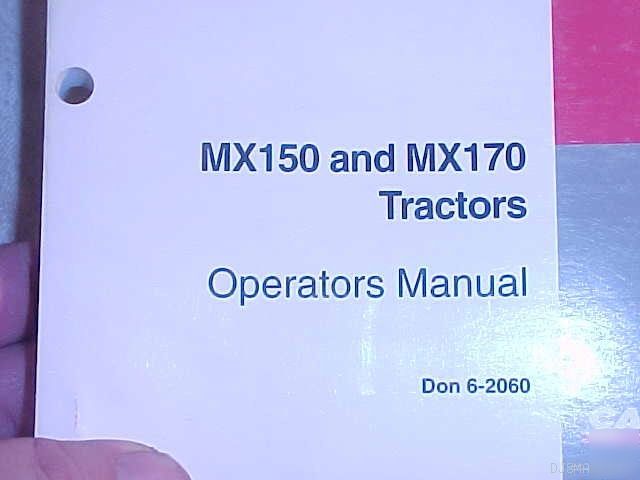 Ih case MX150 MX170 tractor operator manual