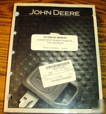 John deere 9550 combine technical repair manual jd