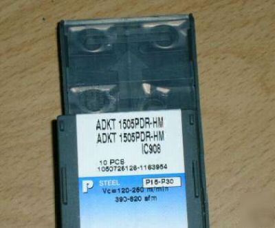New 10 iscar inserts adkt 1505PDR-hm IC908
