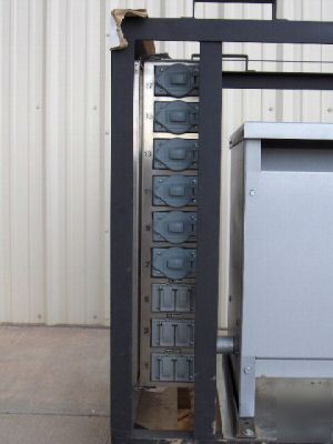 Temporary power distribution transformer gfi breakers