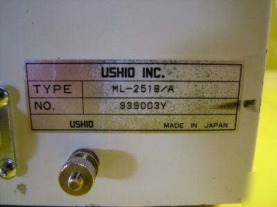 Ushio uv lamp source and power supply ml-251B/a