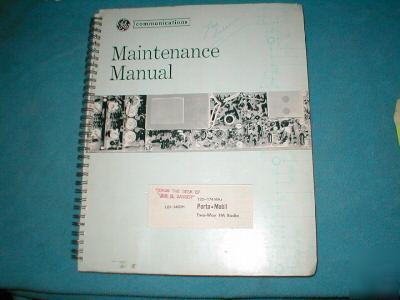 Vintage maintenance manual ge two-way radio fm 