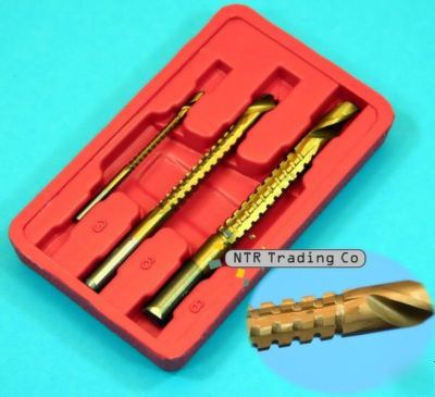 3PC titanium drill saw bit bits set - 3 6 and 8 mm