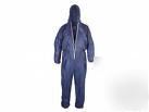 Blue disposable coverall/boilersuit - box of 50 - med