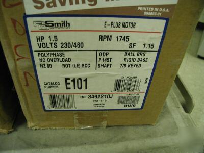 A.o. smith elec. motor E101- mcquay part# 107113101