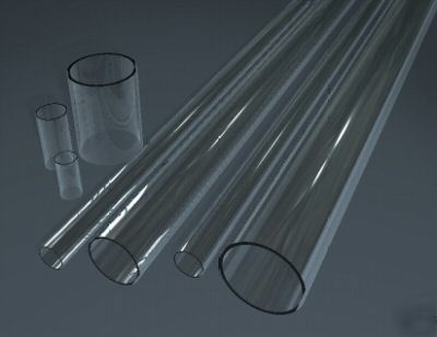 Clear acrylic plexiglas tube 1.25 od x 1