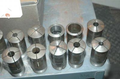 Hardinge 3J collets (18) items 3/16 to 1-11/16