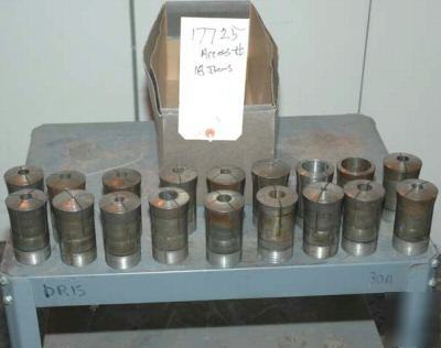 Hardinge 3J collets (18) items 3/16 to 1-11/16