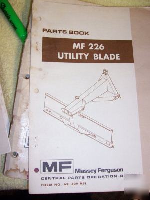 Massey ferguson parts book mf 226 utility blade 1984