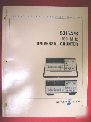 Hp 5315A/b universal counter operating & service manual