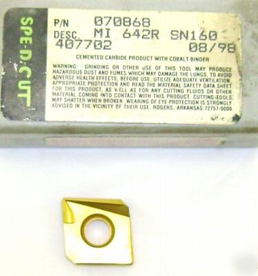 Spe-d cut mi-642R coated carbide insert