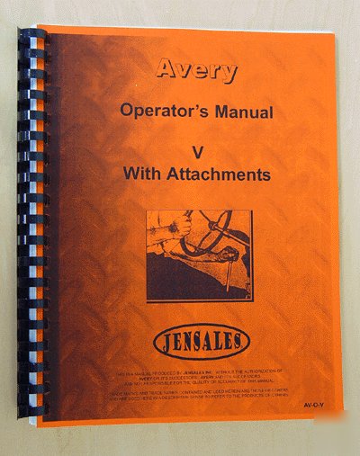 Avery v operator manual (av-o-v)
