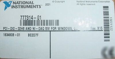 National instruments ni pci-dio-32HS & daq sw for win