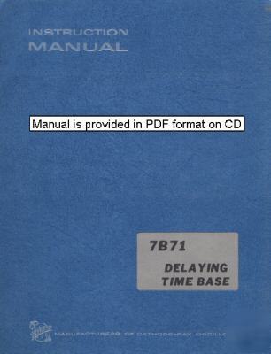 Tek tektronix 7B71 service & operation manual