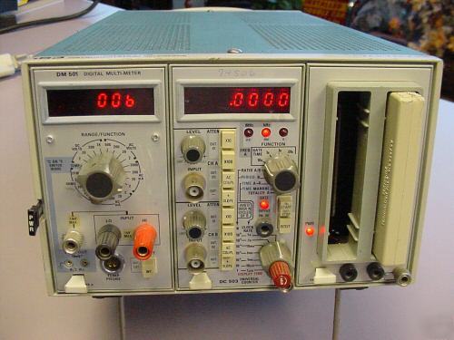 Tektronix DM501 multimeter DC503 counter, card reader