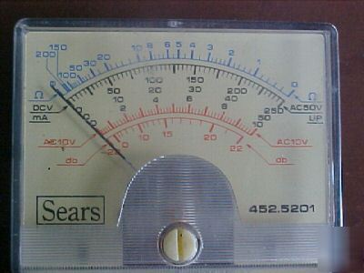 Vintage sears electrical multitester with vinyl case