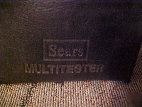 Vintage sears electrical multitester with vinyl case