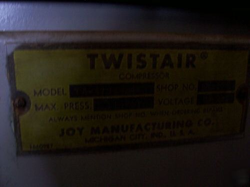 Joy twistar air compressor