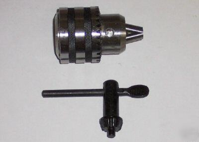 New - heavy duty drill chuck with key 0 - 3/8 JT2