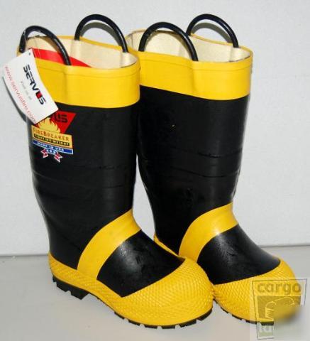 Servus size 10 firefighter bunker turnout fire boots