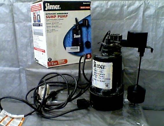 Simer 1/3 hp submersible sump pump 2957 repair