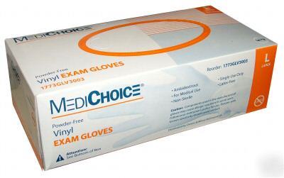 Medichoice powder-free vinyl exam gloves