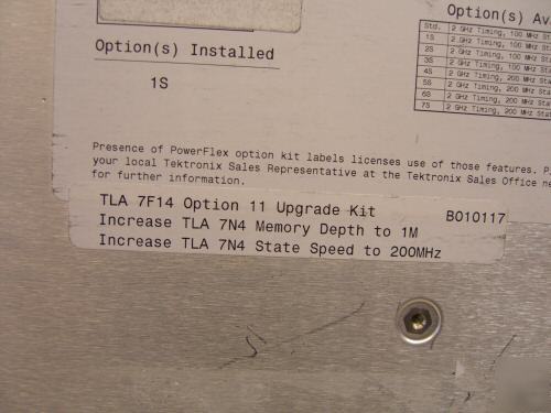 Tektronix TLA715 logic analyzer w/ 2 TLA7N4 w/ 6S