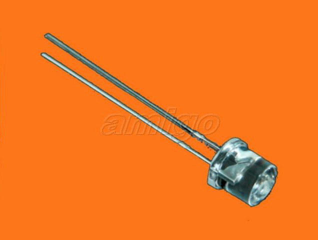 100X 3MM orange flat top wide angle led free resistors