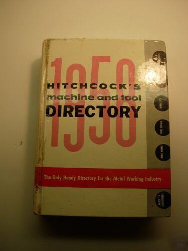 1958 hitchcock's machine and tool directory book