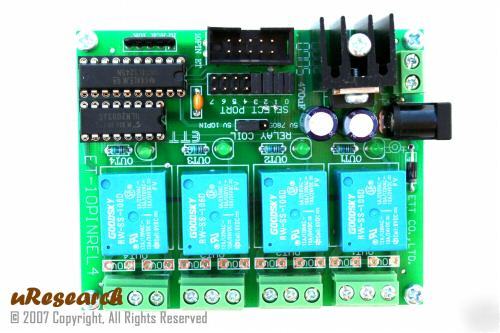 4-ch relay card (basic stamp, pic, atmel, picaxe)