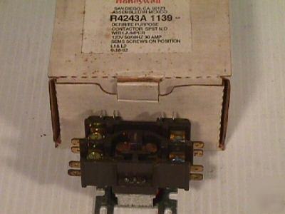 Honeywell contactor R4243A 1139 120V 50/60HZ 30AMP hvac