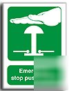 Emerg. stop graphic sign-s.rigid-200X250MM(sa-031-re)