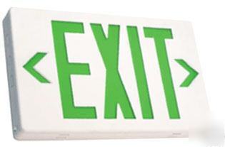 Green slim led exit emergency sign & battery back up