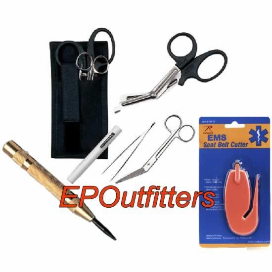 Emt ems holster set tools window punch seat belt cutter