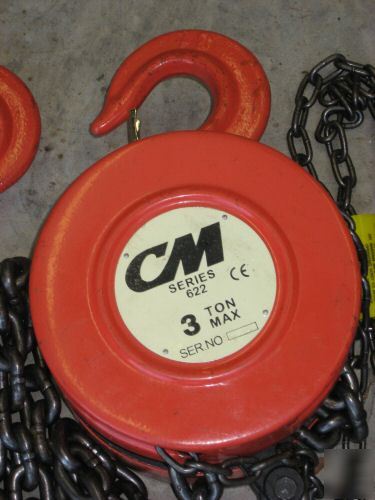 Cm 622 3 ton manual chain hoist 20 ft. lift