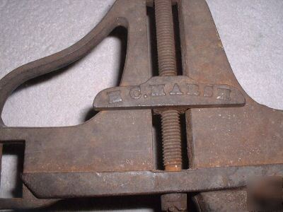 Old h. c. marsh rockford ill. picture frame miter vise