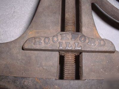 Old h. c. marsh rockford ill. picture frame miter vise