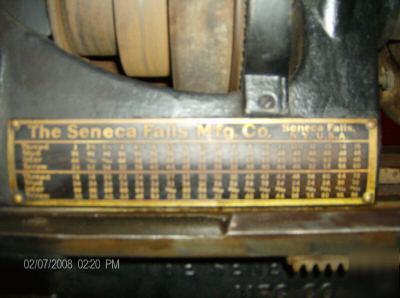 Seneca falls engine lathe