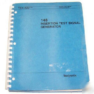Tek 148 insertion test signal gen instruction manual