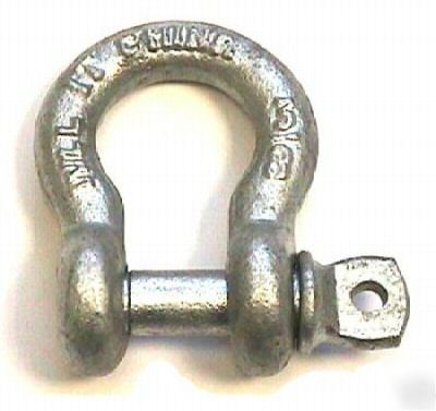 2 drop forged, load rated anchor shackles, 3/8