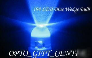10PCS 194/168 T10 led blue big-led wedge bulb light 12V