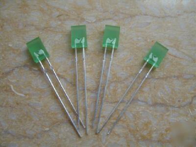 50PCS 2X5X7MM rectangular green led 