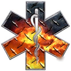 Emt ems mfr medic decal reflective 2