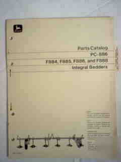 John deere F884 F885 F886 F888 bedder parts catalog