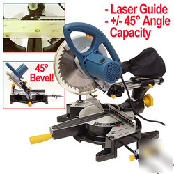 Construction grade 10 inch slide miter saw with laser