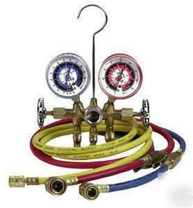 Cps R134A a/c manifold gauge set w/hoses & sight glass
