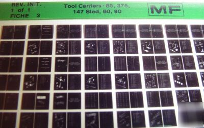 Massey ferguson 60-375 tool carrier parts microfiche mf