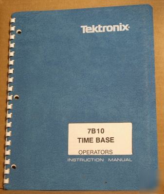 Tek tektronix 7B10 original operating manual