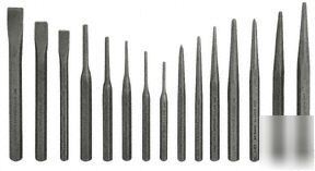 16 pc. industrial punch & chisel set
