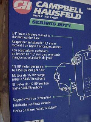 Hausfeld 1/2 hp castiron utility pump mib